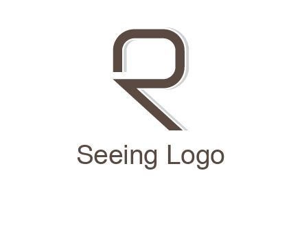 outline of letter r logo