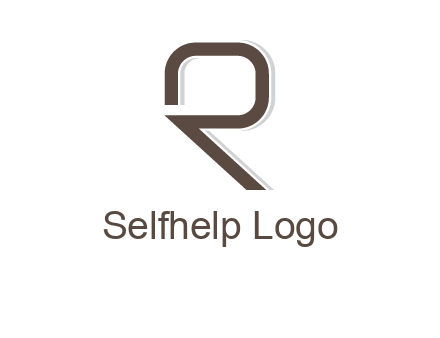 outline of letter r logo