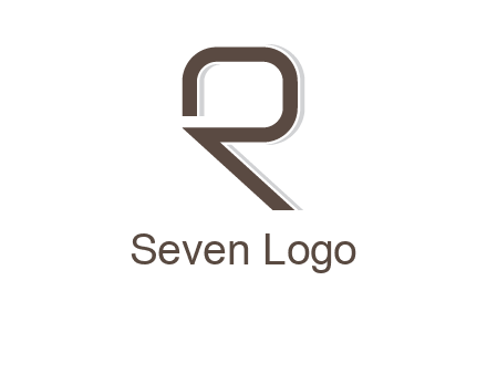 outline of letter r logo