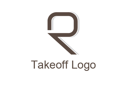 outline of letter r logo