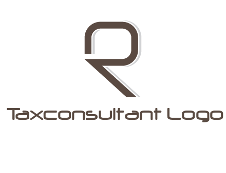 outline of letter r logo
