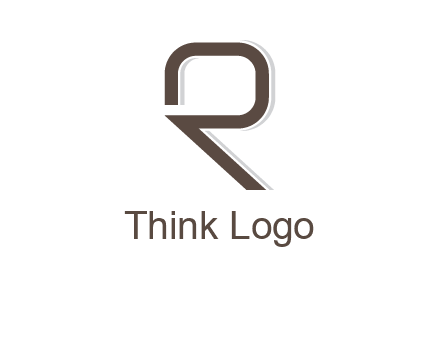 outline of letter r logo