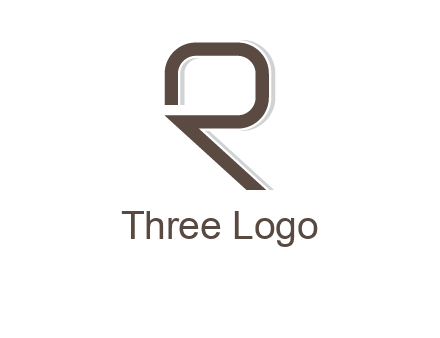 outline of letter r logo