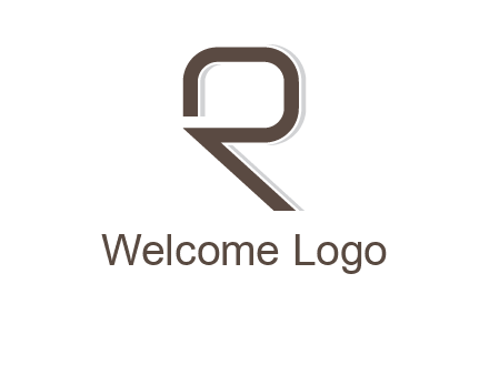 outline of letter r logo