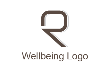 outline of letter r logo