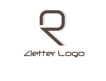 outline of letter r logo