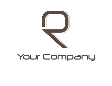outline of letter r logo