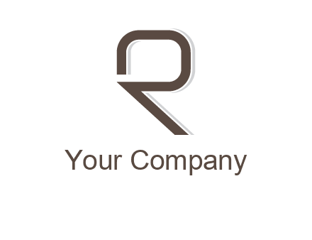 outline of letter r logo