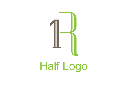 Number one and letter R logo