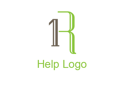 Number one and letter R logo