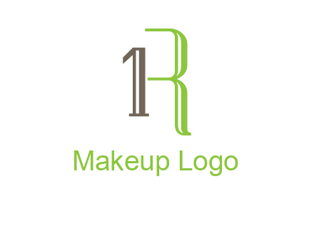 Number one and letter R logo