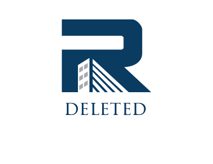 building in letter R logo