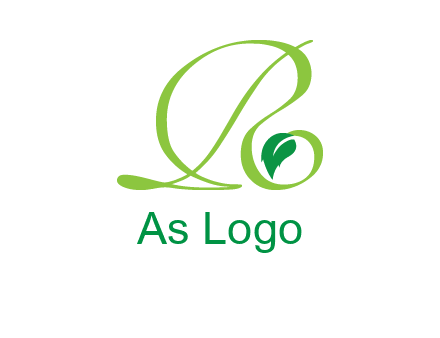 leaf letter R logo