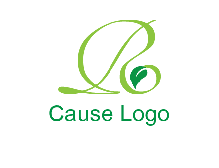 leaf letter R logo