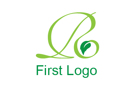 leaf letter R logo