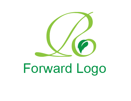 leaf letter R logo