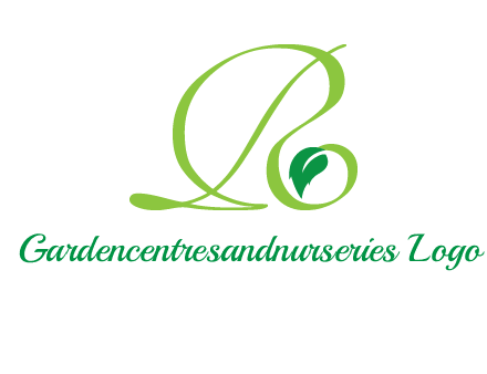 leaf letter R logo