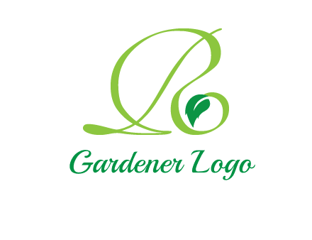 leaf letter R logo
