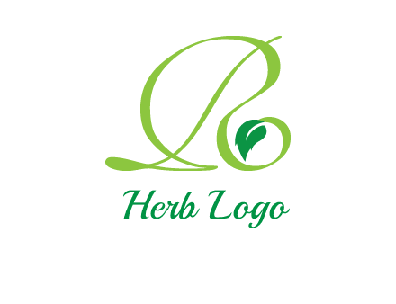 leaf letter R logo