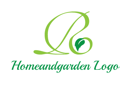leaf letter R logo