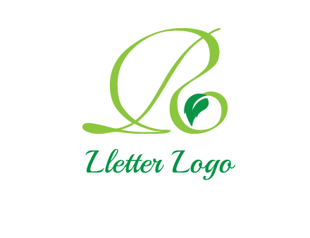 leaf letter R logo
