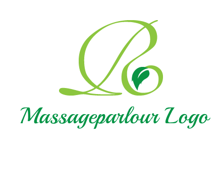 leaf letter R logo