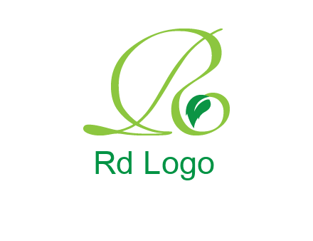 leaf letter R logo