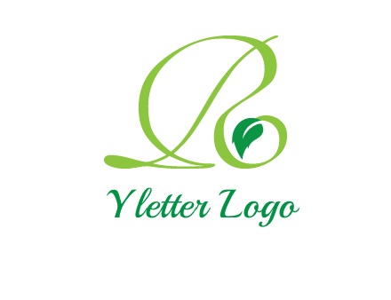 leaf letter R logo