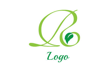 leaf letter R logo