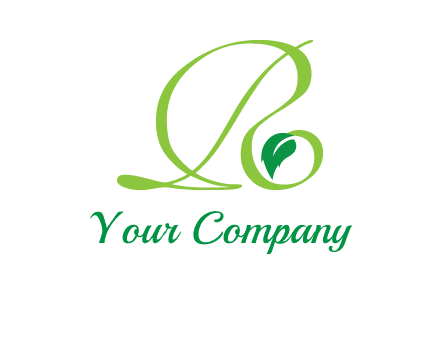 leaf letter R logo