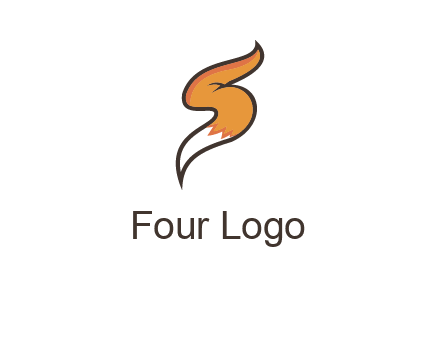 letter S fox tail logo