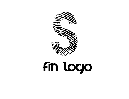 fingerprint letter s logo
