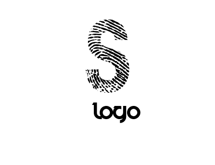 fingerprint letter s logo