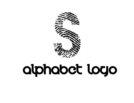 fingerprint letter s logo