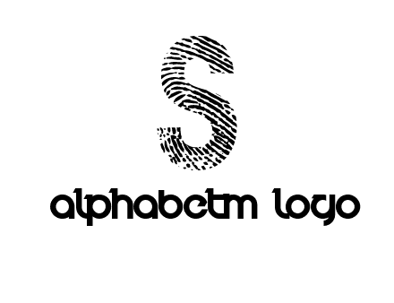 fingerprint letter s logo