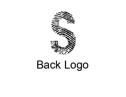 fingerprint letter s logo