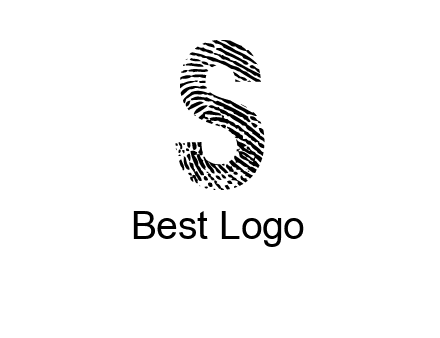 fingerprint letter s logo