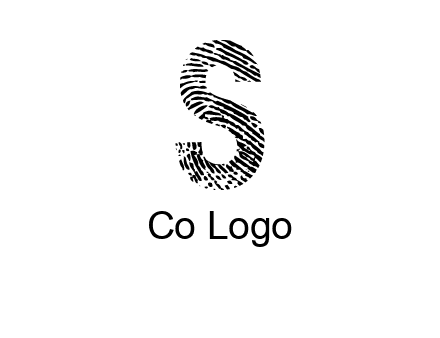 fingerprint letter s logo