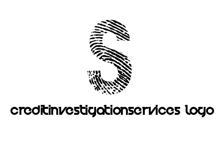 fingerprint letter s logo