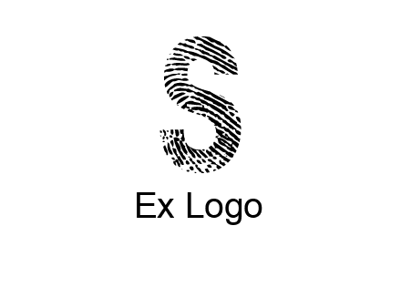 fingerprint letter s logo