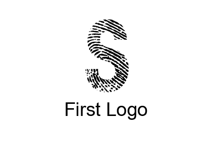 fingerprint letter s logo