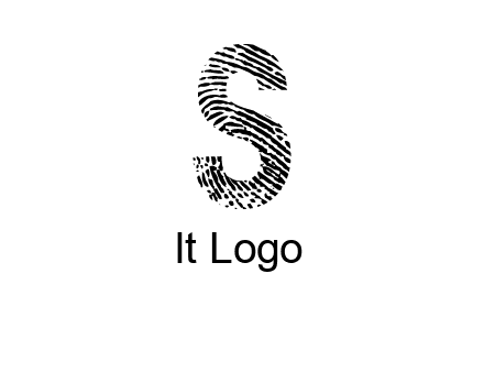 fingerprint letter s logo
