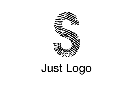 fingerprint letter s logo