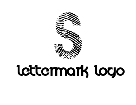 fingerprint letter s logo