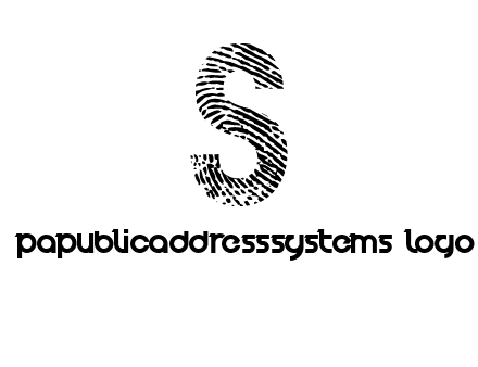 fingerprint letter s logo