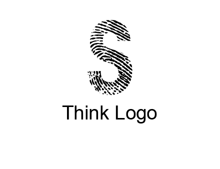 fingerprint letter s logo