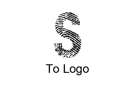 fingerprint letter s logo