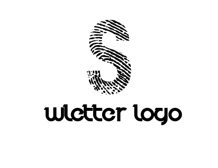 fingerprint letter s logo