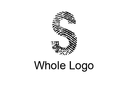 fingerprint letter s logo