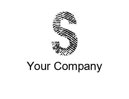 fingerprint letter s logo